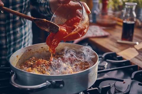 Why are UK shoppers buying more cooking sauces in 2023?