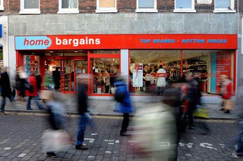 Home Bargains store on busy street