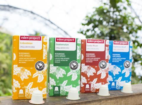 Eden Project compostable coffee pods