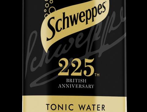 Schweppes tonic water 225th anniversary bottle