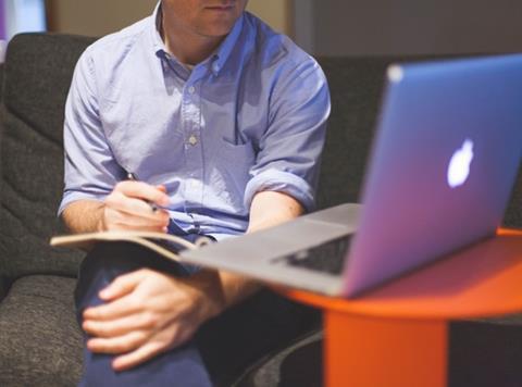 businessman on laptop