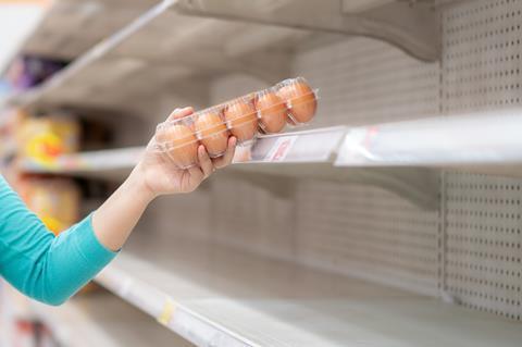 egg shortage shelf empty eggs