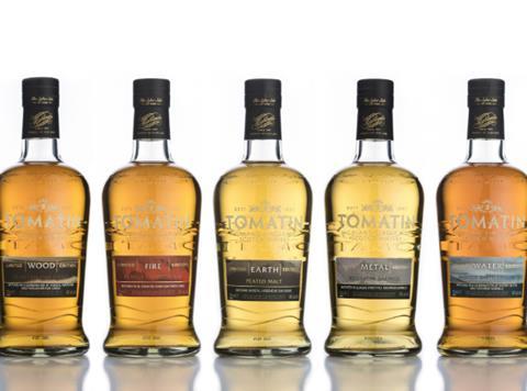 Tomatin Five Virtues series of single malts