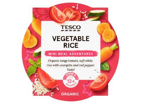 Tesco own label babyfood veg rice