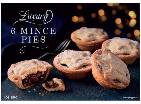 iceland palm oil free mince pies