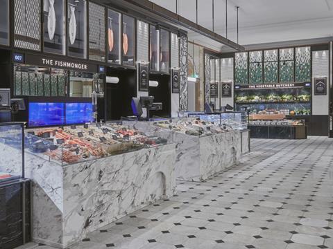 harrods fresh market hall fishmonger