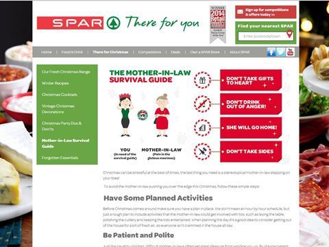 spar web christmas