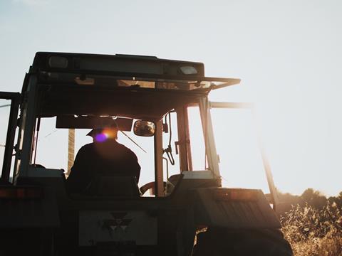 Tractor farmer farming countryside