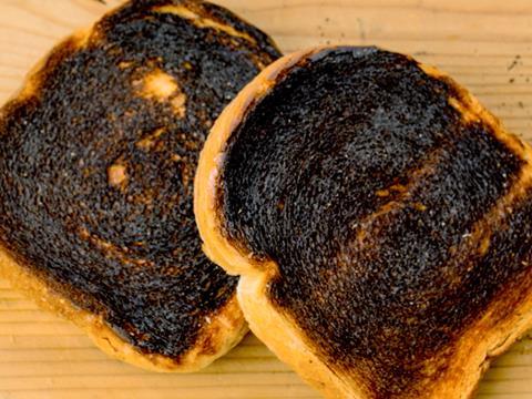 burnt toast