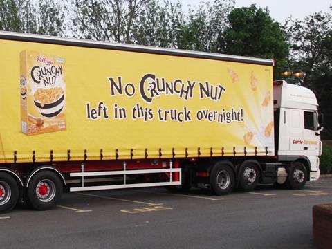kellogg's crunchy nut lorry