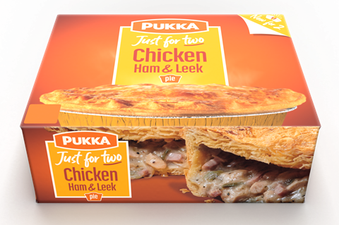 Pukka just for two sharing pie Pack 3D - Chicken+Ham-View 2
