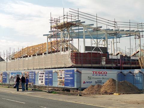 Tesco building site unfinished store