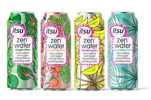 Itsu sparkling water range