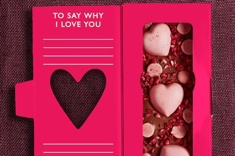 Waitrose valentines Cupids Chocolate Bar