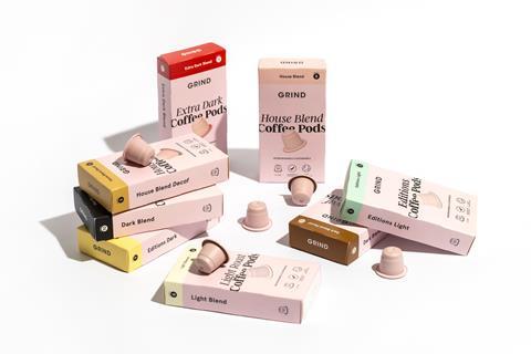 Grind Coffee pod boxes