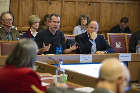 Dr Chris van Tulleken and Henry Dimbleby at the House of Lords Food, Diet and Obesity Committee inquiry