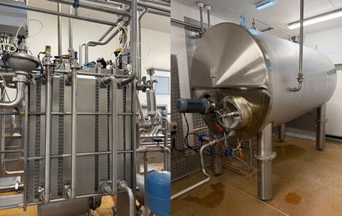 New milk processing equipment at the Leckford Estate