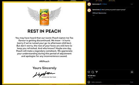 Lipton IG post - 18 Mar 2025