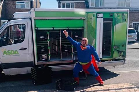 Superman Ian Williams Asda delivery driver Hastings
