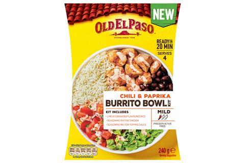 Old El Paso burrito bowl kit