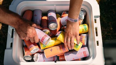 goodrays cans in cooler