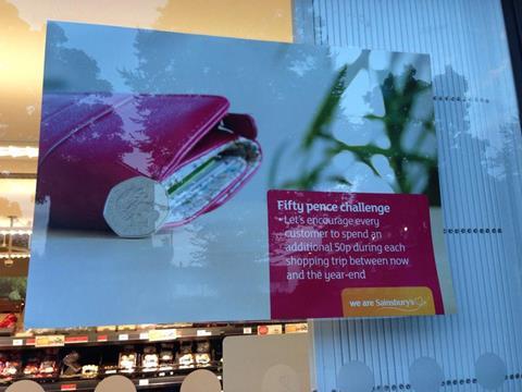 Sainsbury's 50p Challenge poster