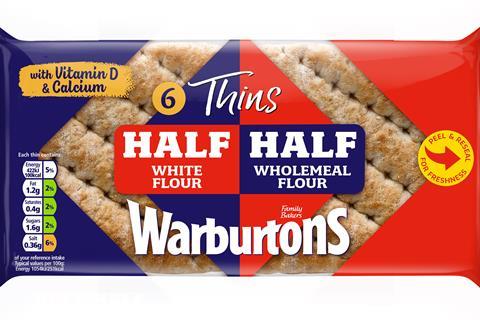 Warburtons Half-Half 6 Thins