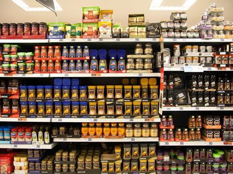 Shelves of coffee