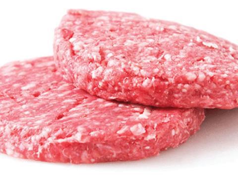 Raw meat burger