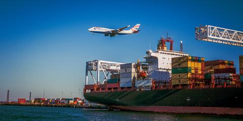 cargo ship aeroplane