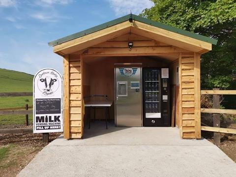 washing line - milk vending machine