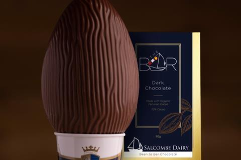 salcombe dairy the bar dark chocolate easter egg