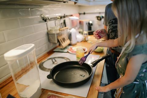 child cooking