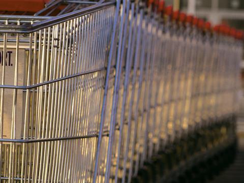 Supermarket trolleys stacked together_generic 