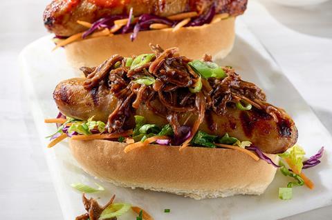 Teriyaki Pulled Beef Hot Dog
