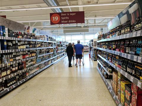 sainsbury's bws aisle