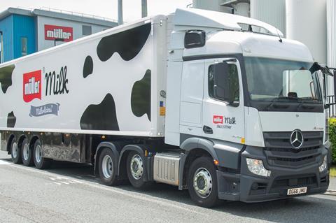 Muller Milk lorry