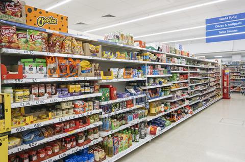 Tesco Plymouth ambient rice beans aisle
