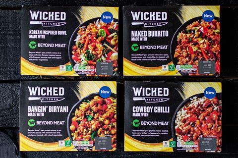 Wicked Kitchen beyond meat collab frozen meals
