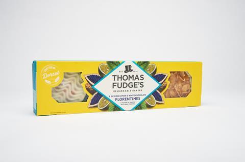 Thomas Fudge’s 8 Sicilian Lemon & White Chocolate Florentines