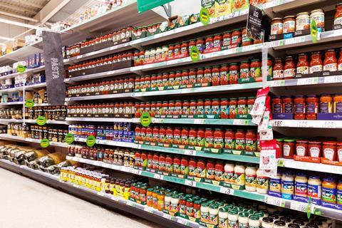asda supermarket aisle pasta sauces dolmio