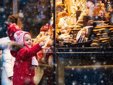 Christmas shop display