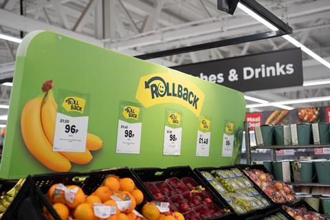 Asda Rollback 2025 3 promotion sign