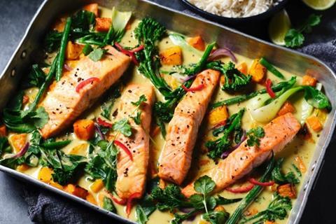 M&S Salmon traybake