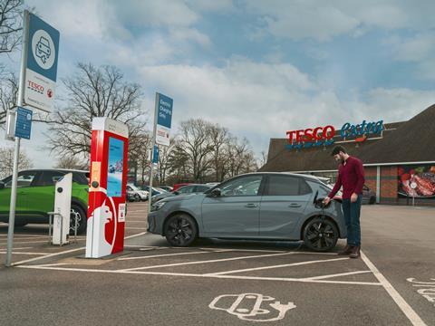 Pod EV charger at Tesco