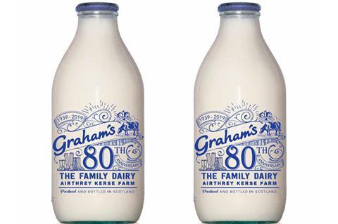 Graham's glass bottle milk
