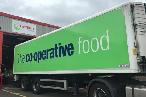 Co-op lorry at FareShare