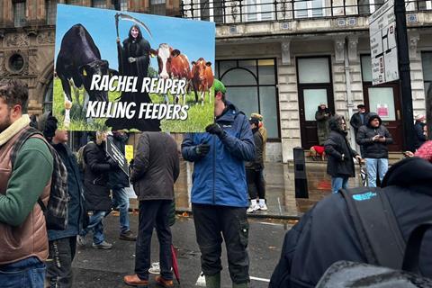 rachel reeves farming protest sign iht