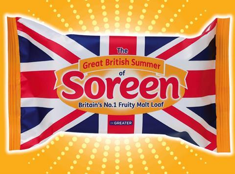 Soreen with Union Jack packaging