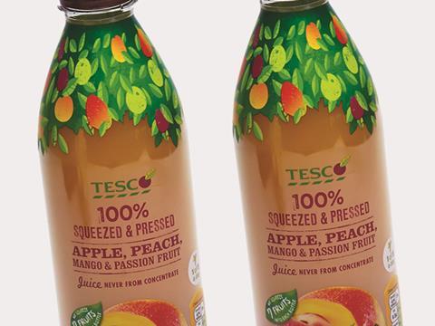 own label 2015, fruit juices and fruit drinks, tesco juice